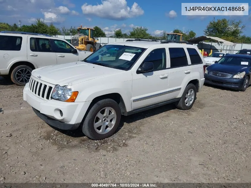 2010 Jeep Grand Cherokee Laredo VIN: 1J4PR4GKXAC148685 Lot: 40497764