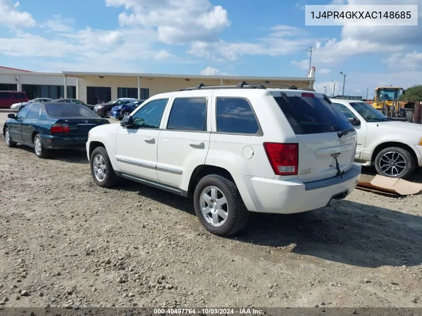 1J4PR4GKXAC148685 2010 Jeep Grand Cherokee Laredo