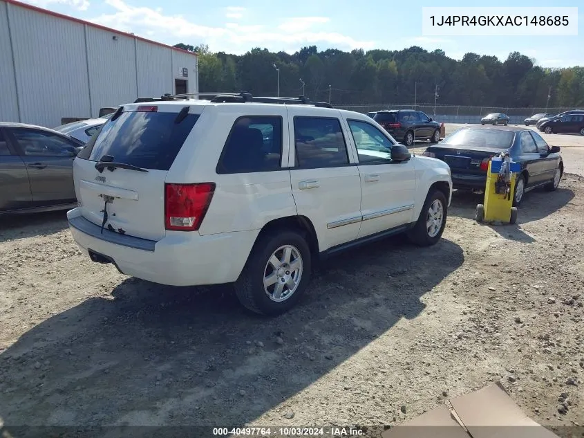 1J4PR4GKXAC148685 2010 Jeep Grand Cherokee Laredo