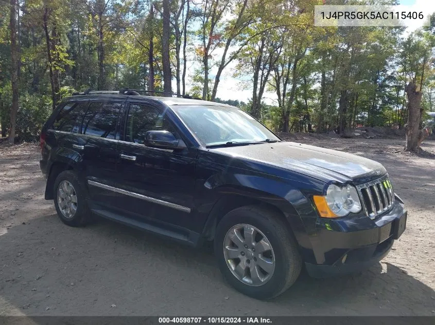 2010 Jeep Grand Cherokee Limited VIN: 1J4PR5GK5AC115406 Lot: 40598707