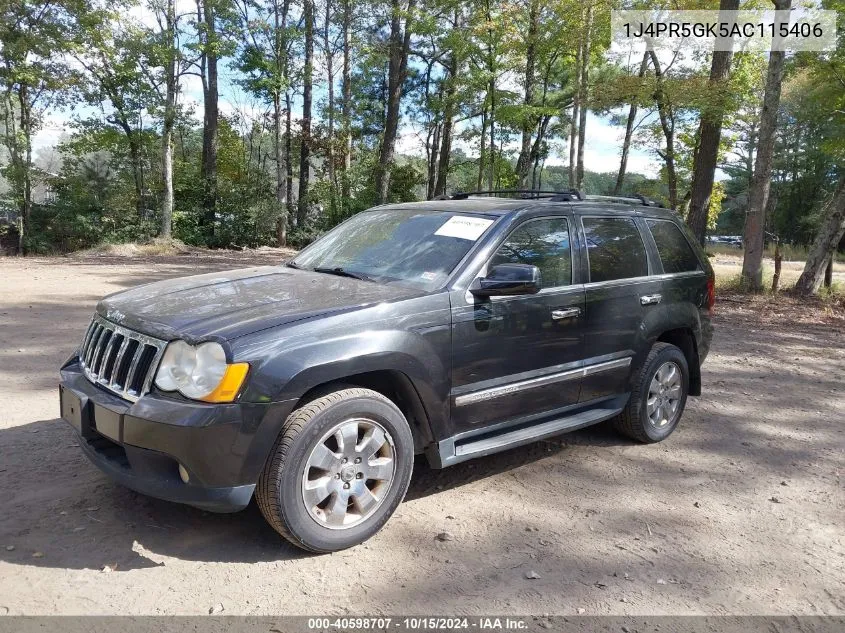 2010 Jeep Grand Cherokee Limited VIN: 1J4PR5GK5AC115406 Lot: 40598707