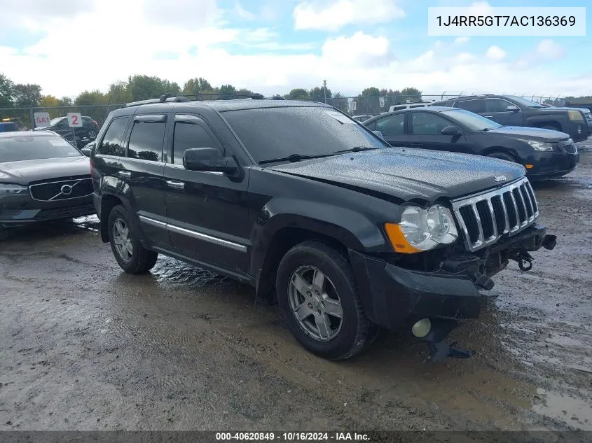 2010 Jeep Grand Cherokee Limited VIN: 1J4RR5GT7AC136369 Lot: 40620849