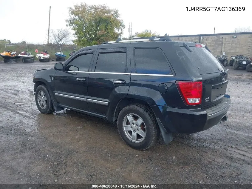 2010 Jeep Grand Cherokee Limited VIN: 1J4RR5GT7AC136369 Lot: 40620849