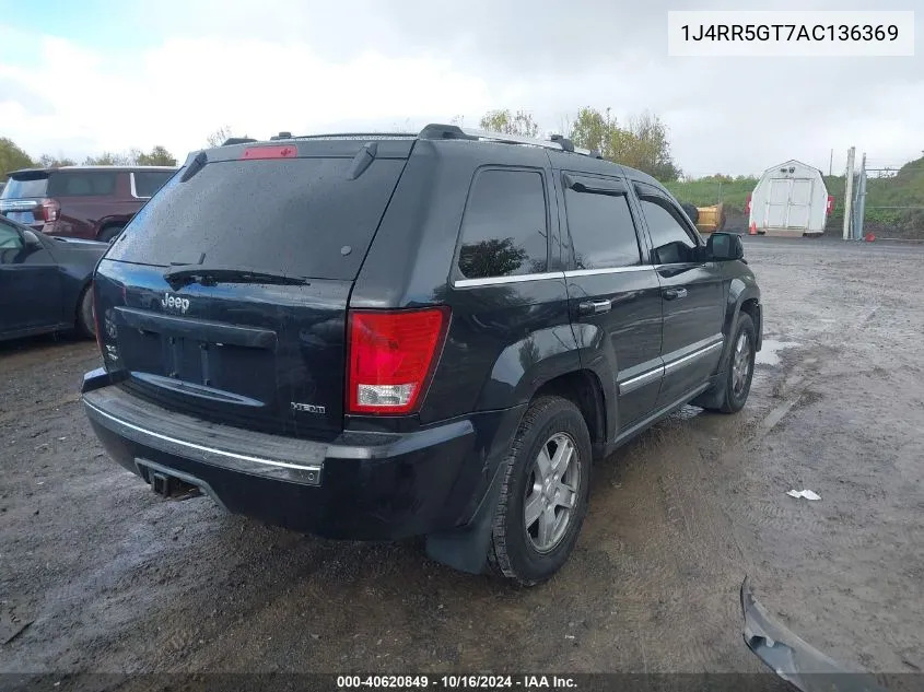 2010 Jeep Grand Cherokee Limited VIN: 1J4RR5GT7AC136369 Lot: 40620849