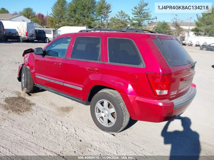 1J4PR4GK8AC134218 2010 Jeep Grand Cherokee Laredo