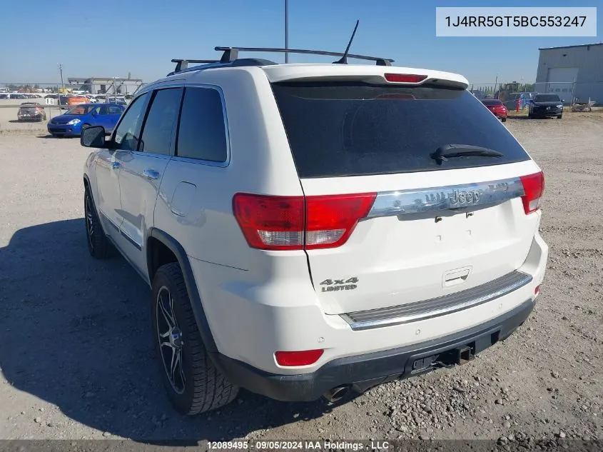 2011 Jeep Grand Cherokee Limited VIN: 1J4RR5GT5BC553247 Lot: 12089495