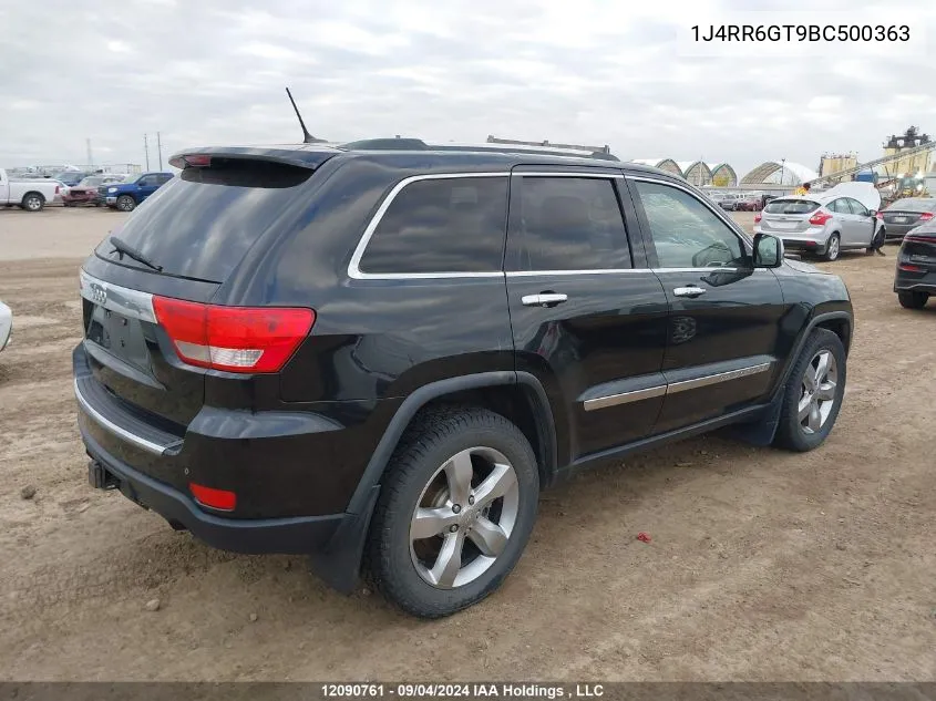 1J4RR6GT9BC500363 2011 Jeep Grand Cherokee Overland