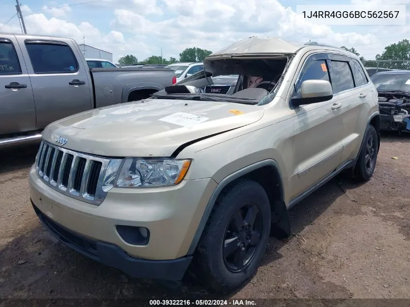 2011 Jeep Grand Cherokee Laredo VIN: 1J4RR4GG6BC562567 Lot: 39322216