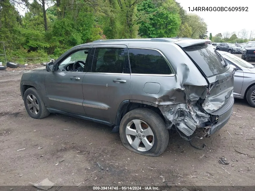 2011 Jeep Grand Cherokee Laredo VIN: 1J4RR4GG0BC609592 Lot: 39414745