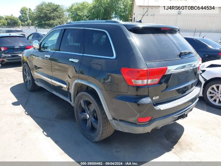 1J4RS6GT0BC644534 2011 Jeep Grand Cherokee Overland