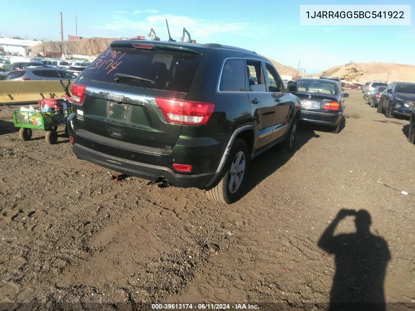 1J4RR4GG5BC541922 2011 Jeep Grand Cherokee Laredo