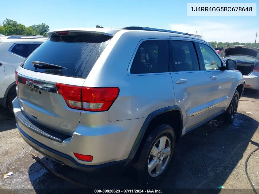 2011 Jeep Grand Cherokee Laredo VIN: 1J4RR4GG5BC678648 Lot: 39820623