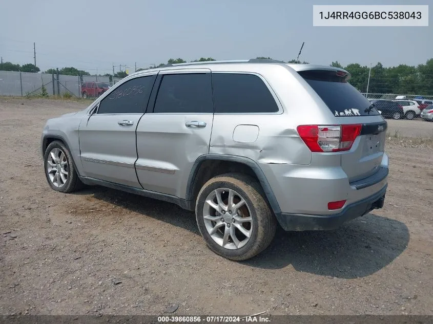 2011 Jeep Grand Cherokee Laredo VIN: 1J4RR4GG6BC538043 Lot: 39860856