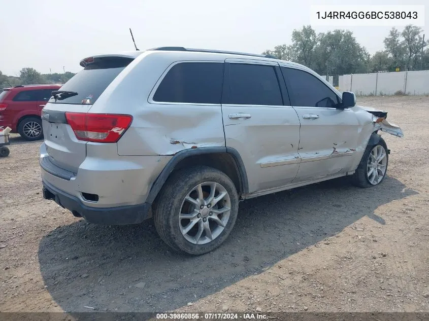 1J4RR4GG6BC538043 2011 Jeep Grand Cherokee Laredo