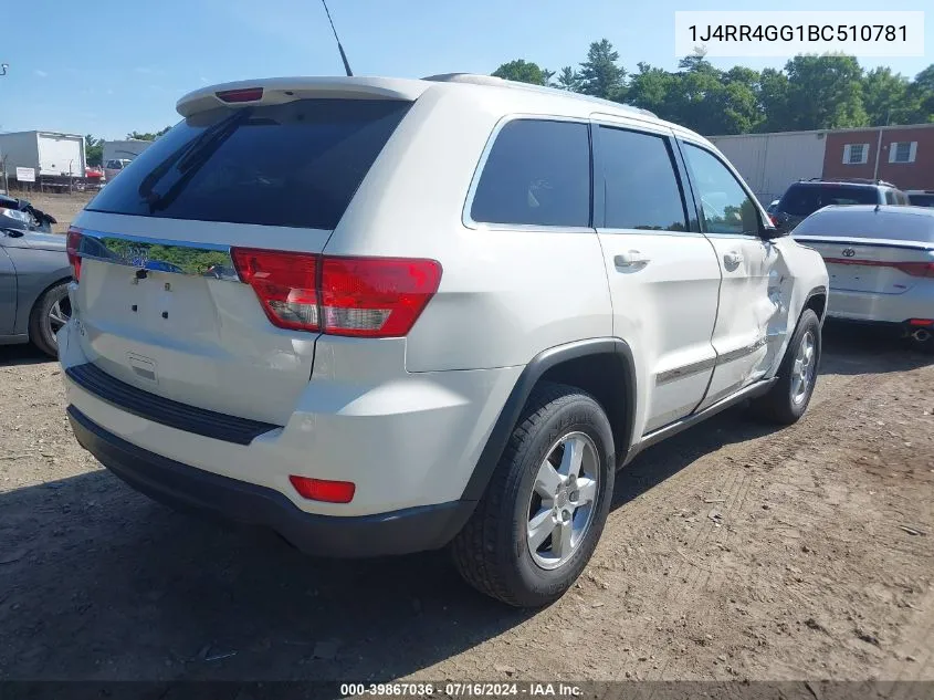 2011 Jeep Grand Cherokee Laredo VIN: 1J4RR4GG1BC510781 Lot: 39867036