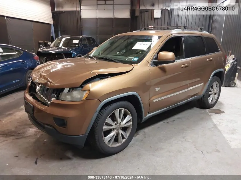 1J4RR4GG0BC678010 2011 Jeep Grand Cherokee Laredo