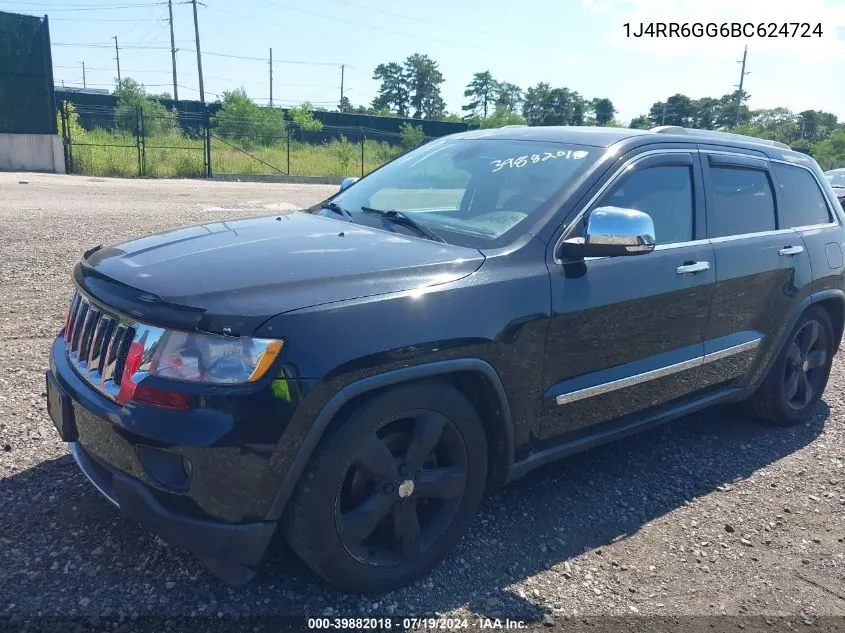 2011 Jeep Grand Cherokee Overland VIN: 1J4RR6GG6BC624724 Lot: 39882018