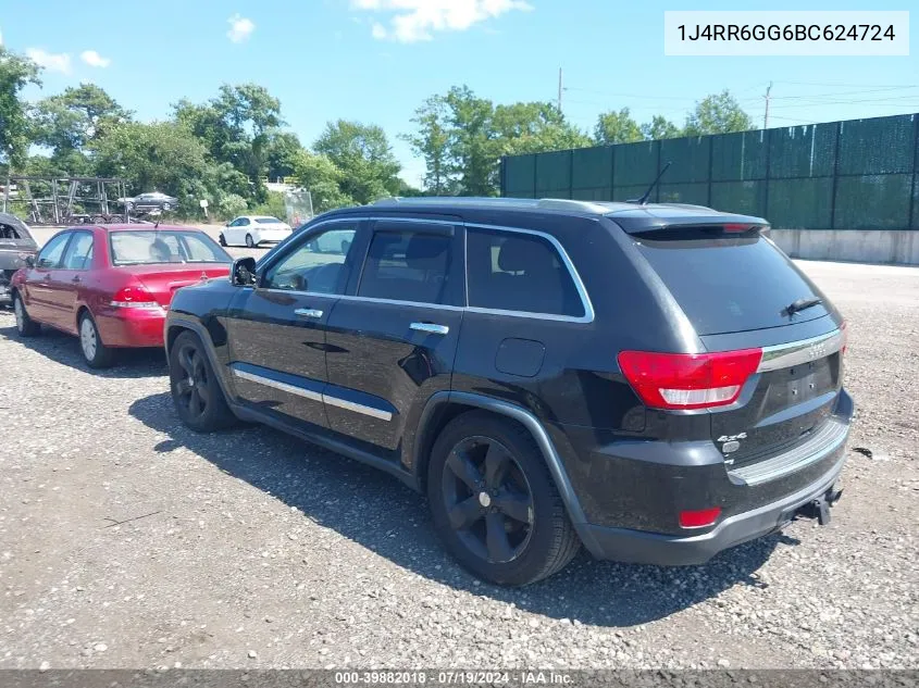 2011 Jeep Grand Cherokee Overland VIN: 1J4RR6GG6BC624724 Lot: 39882018