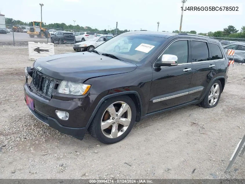 2011 Jeep Grand Cherokee Overland VIN: 1J4RR6GG5BC678502 Lot: 39954274