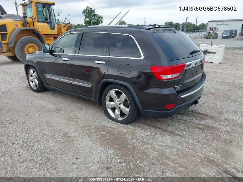 2011 Jeep Grand Cherokee Overland VIN: 1J4RR6GG5BC678502 Lot: 39954274