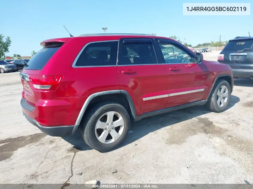 1J4RR4GG5BC602119 2011 Jeep Grand Cherokee Laredo