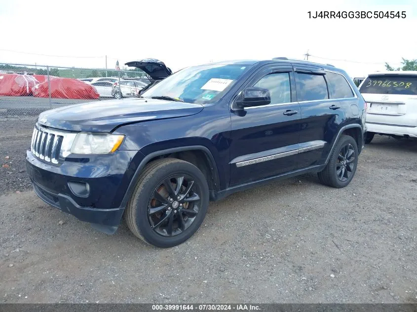 1J4RR4GG3BC504545 2011 Jeep Grand Cherokee Laredo