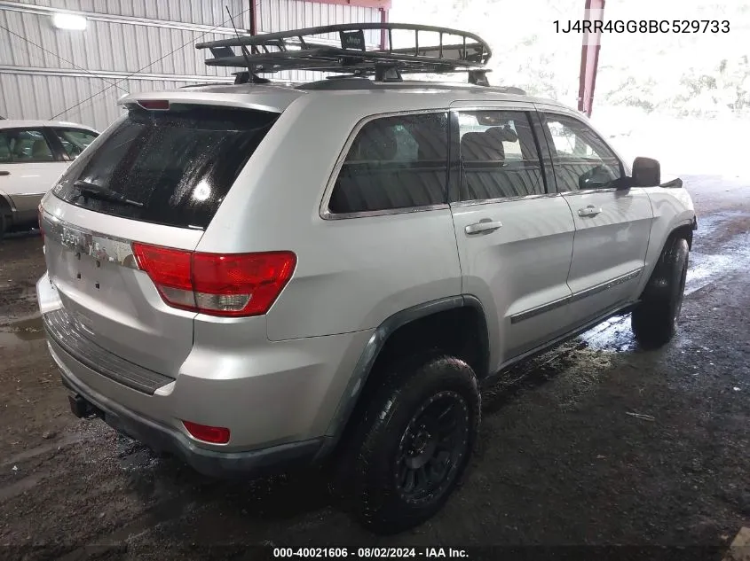 2011 Jeep Grand Cherokee Laredo VIN: 1J4RR4GG8BC529733 Lot: 40021606