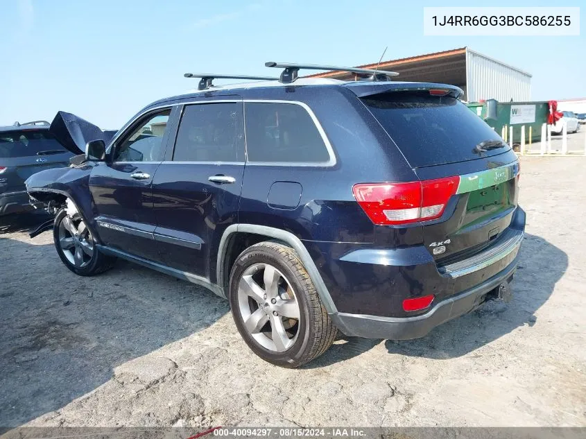 1J4RR6GG3BC586255 2011 Jeep Grand Cherokee Overland