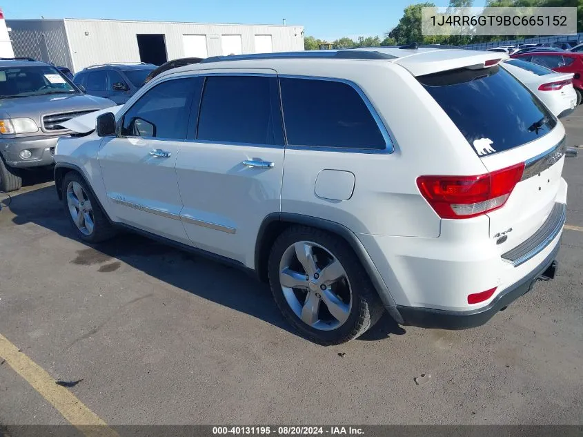 2011 Jeep Grand Cherokee Overland VIN: 1J4RR6GT9BC665152 Lot: 40131195