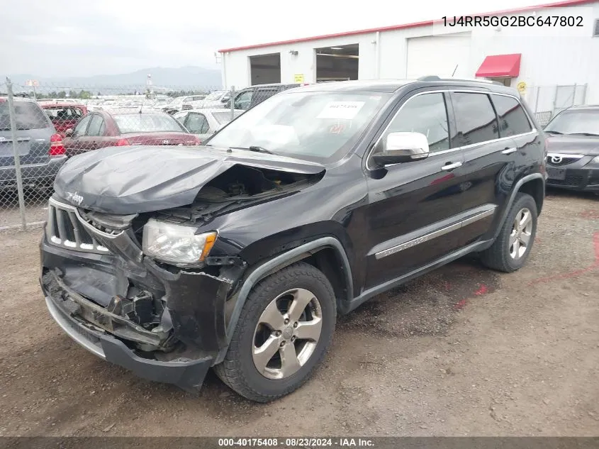 1J4RR5GG2BC647802 2011 Jeep Grand Cherokee Limited