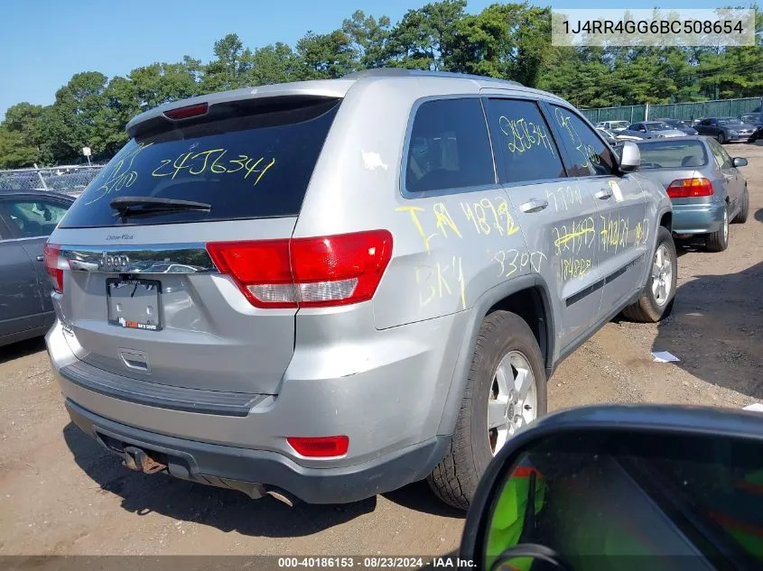 2011 Jeep Grand Cherokee Laredo VIN: 1J4RR4GG6BC508654 Lot: 40186153