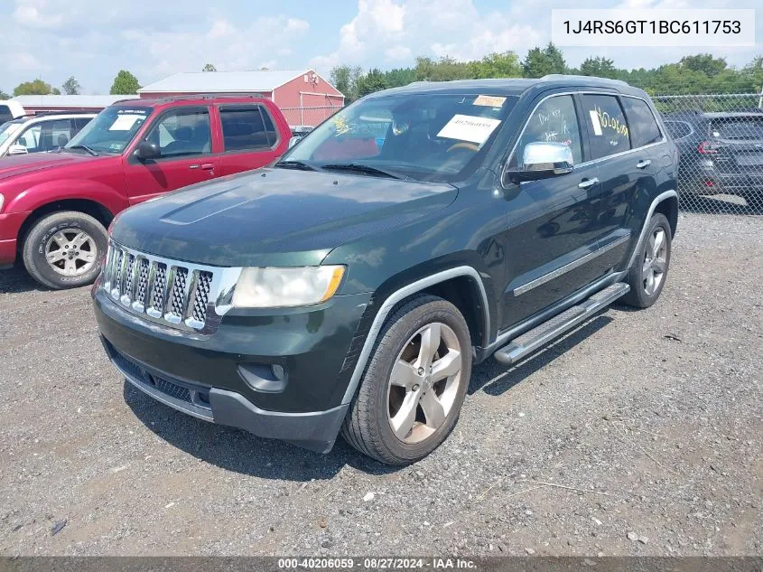 1J4RS6GT1BC611753 2011 Jeep Grand Cherokee Overland