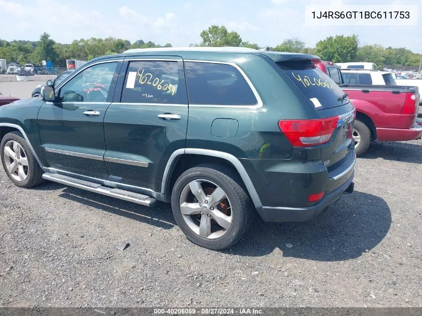 1J4RS6GT1BC611753 2011 Jeep Grand Cherokee Overland