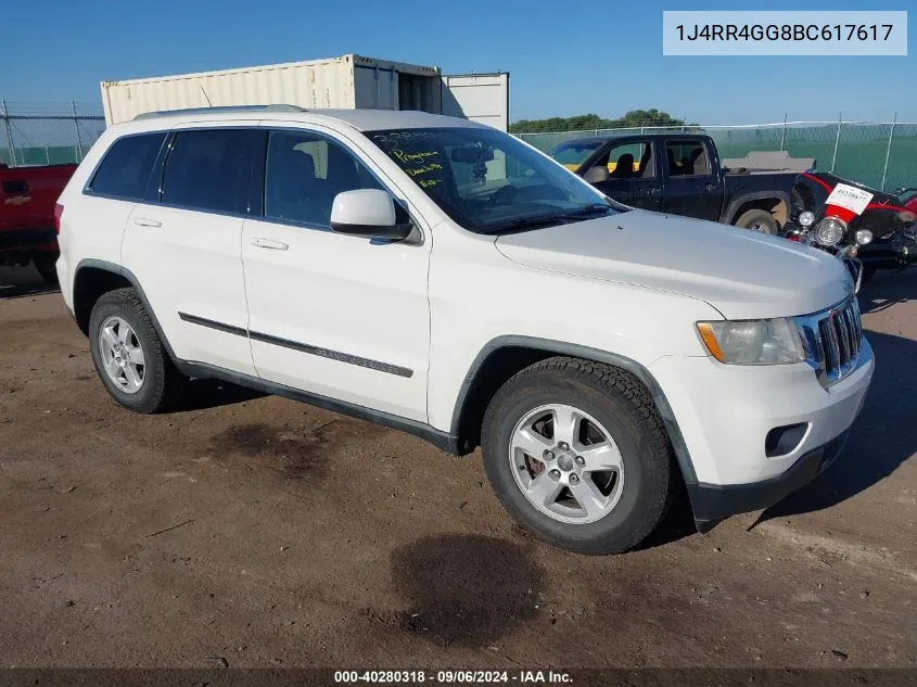 2011 Jeep Grand Cherokee Laredo VIN: 1J4RR4GG8BC617617 Lot: 40280318