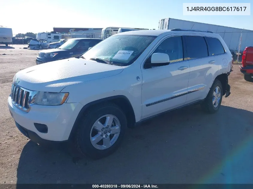 2011 Jeep Grand Cherokee Laredo VIN: 1J4RR4GG8BC617617 Lot: 40280318