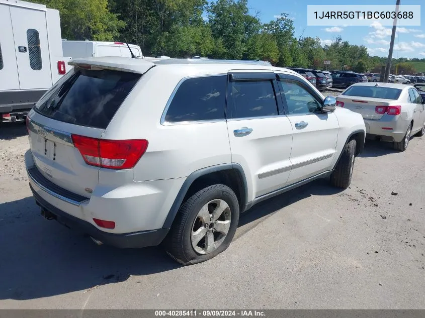 2011 Jeep Grand Cherokee Limited VIN: 1J4RR5GT1BC603688 Lot: 40285411