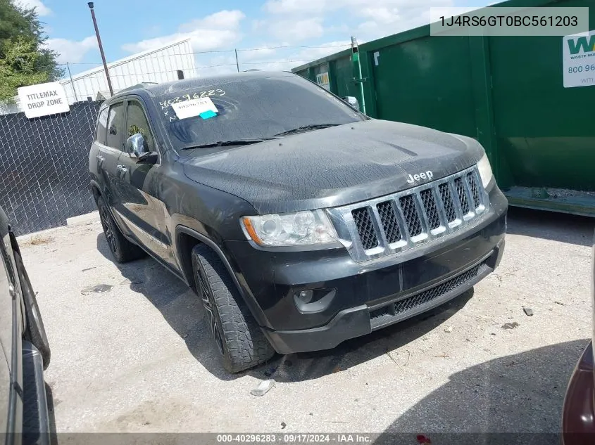 2011 Jeep Grand Cherokee Overland VIN: 1J4RS6GT0BC561203 Lot: 40296283