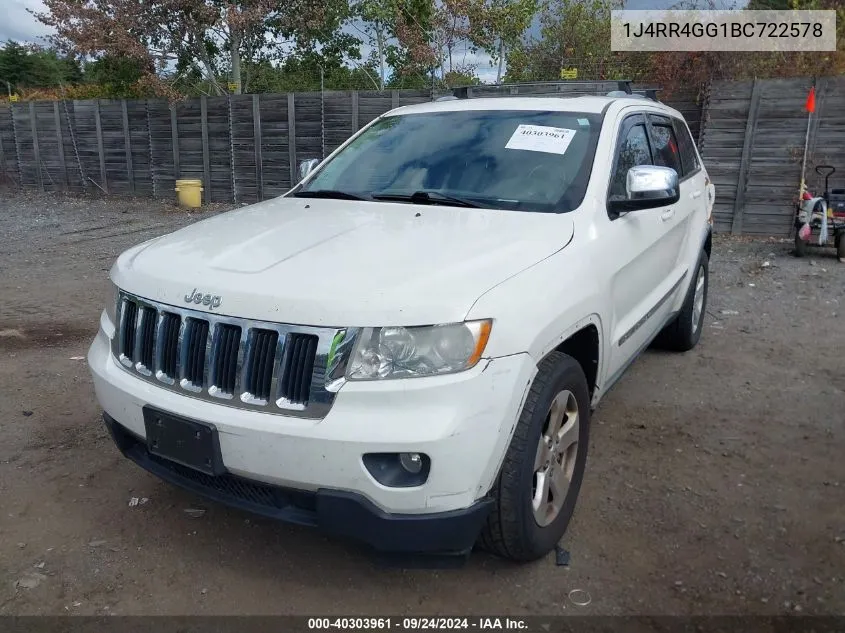 2011 Jeep Grand Cherokee Laredo VIN: 1J4RR4GG1BC722578 Lot: 40303961