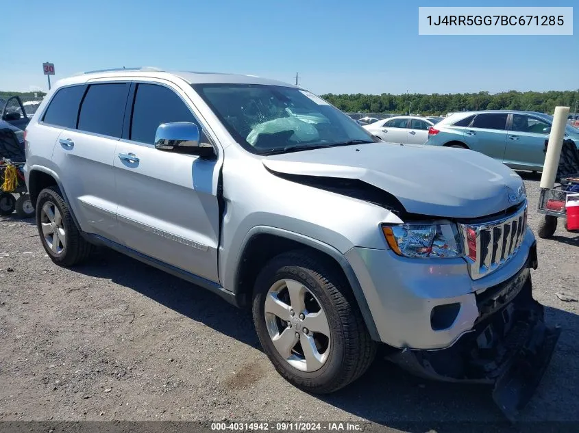 2011 Jeep Grand Cherokee Limited VIN: 1J4RR5GG7BC671285 Lot: 40314942