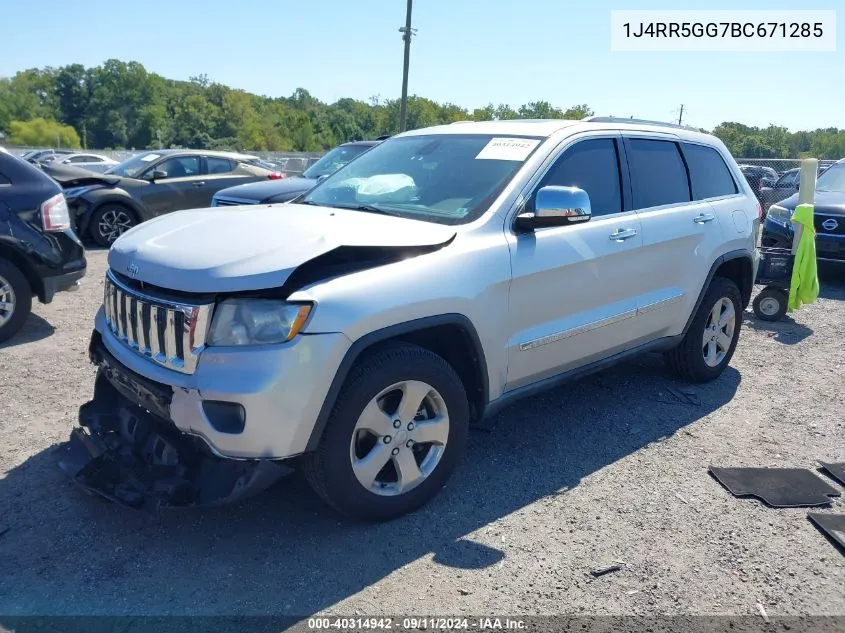 2011 Jeep Grand Cherokee Limited VIN: 1J4RR5GG7BC671285 Lot: 40314942