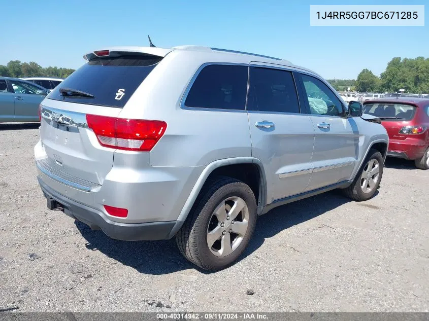 2011 Jeep Grand Cherokee Limited VIN: 1J4RR5GG7BC671285 Lot: 40314942