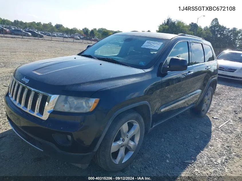 2011 Jeep Grand Cherokee Limited VIN: 1J4RS5GTXBC672108 Lot: 40315206