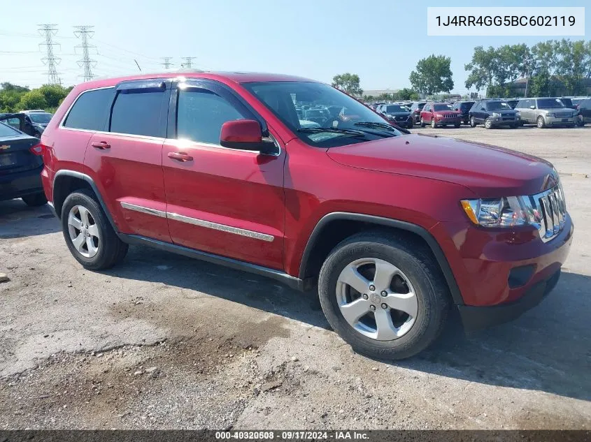 2011 Jeep Grand Cherokee Laredo VIN: 1J4RR4GG5BC602119 Lot: 40320508