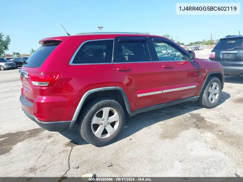 2011 Jeep Grand Cherokee Laredo VIN: 1J4RR4GG5BC602119 Lot: 40320508