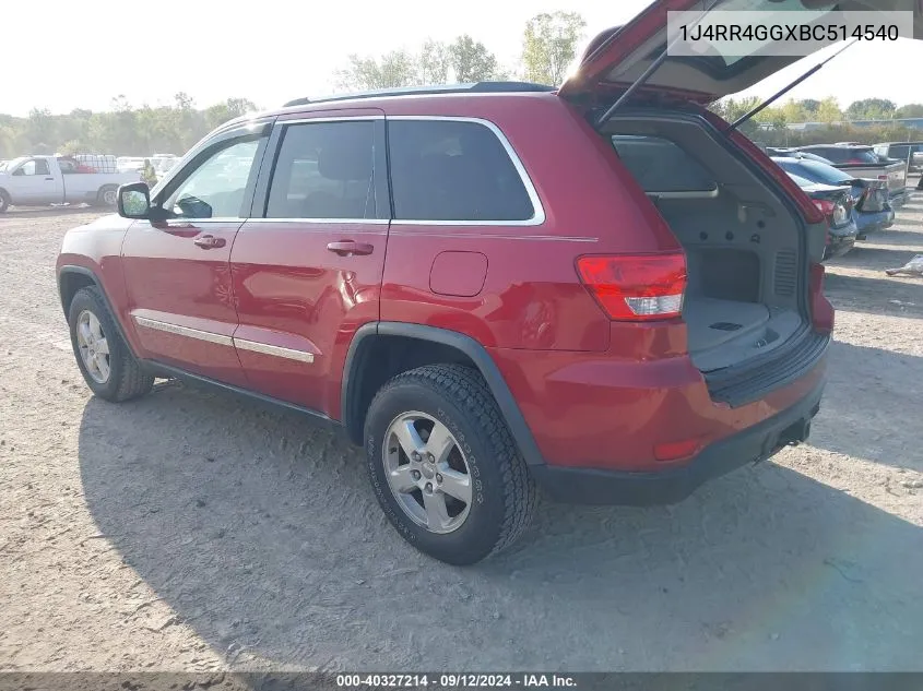 2011 Jeep Grand Cherokee Laredo VIN: 1J4RR4GGXBC514540 Lot: 40327214