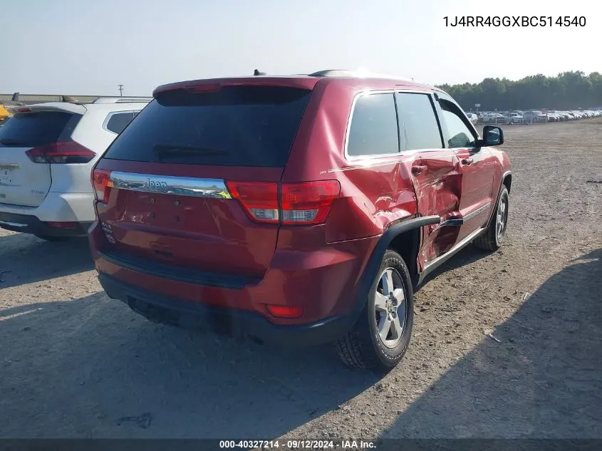 2011 Jeep Grand Cherokee Laredo VIN: 1J4RR4GGXBC514540 Lot: 40327214