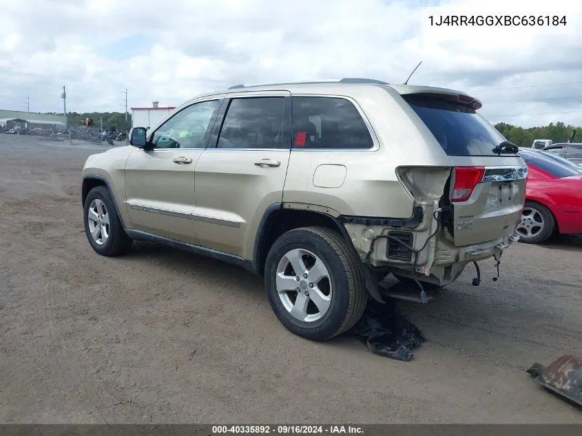 1J4RR4GGXBC636184 2011 Jeep Grand Cherokee Laredo