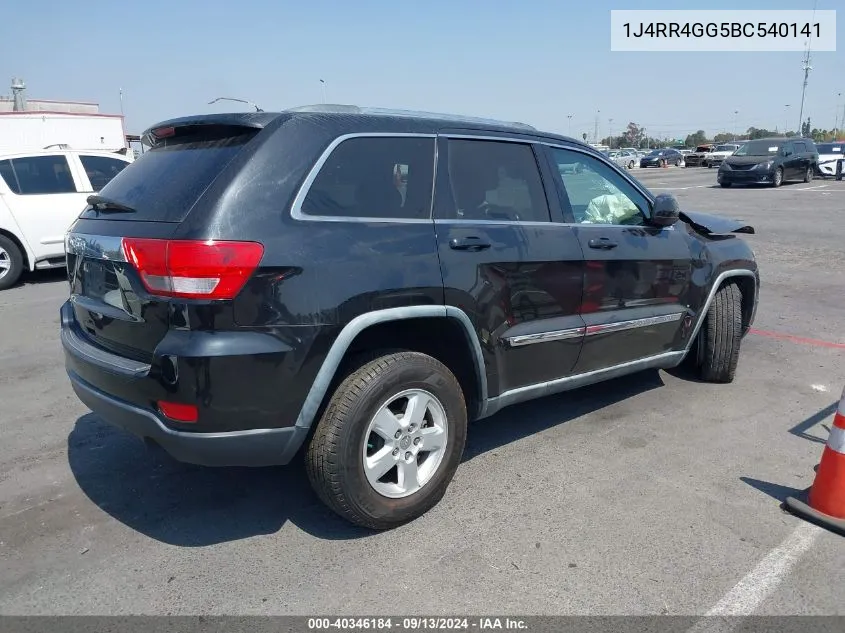 1J4RR4GG5BC540141 2011 Jeep Grand Cherokee Laredo