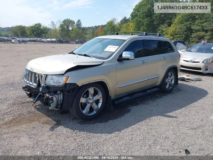 2011 Jeep Grand Cherokee Overland VIN: 1J4RR6GG4BC617433 Lot: 40352090