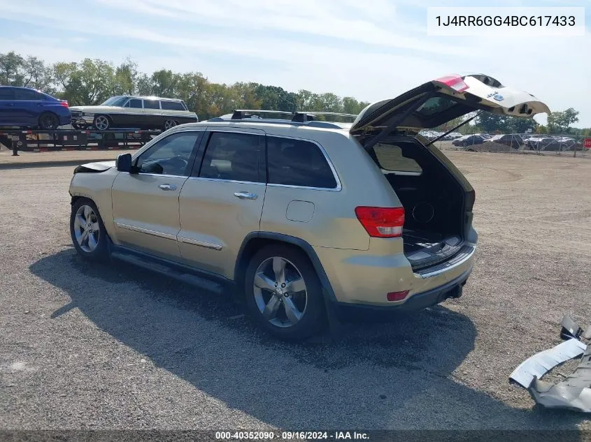 1J4RR6GG4BC617433 2011 Jeep Grand Cherokee Overland